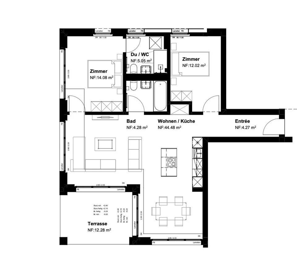 Newly built project/first occupancy - Charming 3.5 room apartment