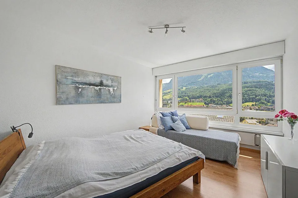 Appartement avec vue panoramique inobstructable et espace de bien-être