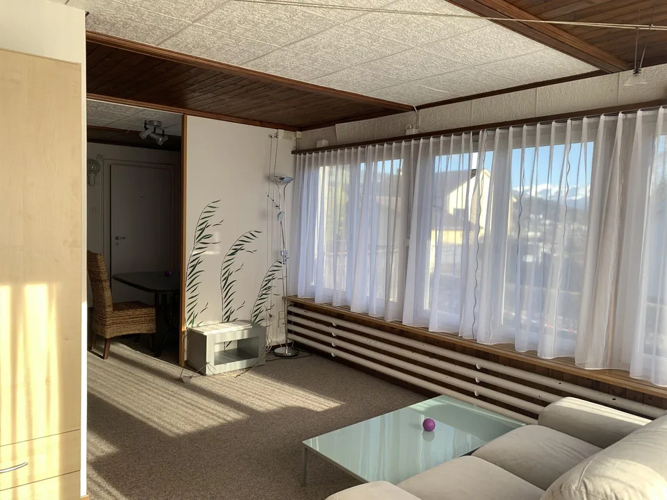 Möblierte 1.5 Zimmer Wohnung mit Top Aussicht