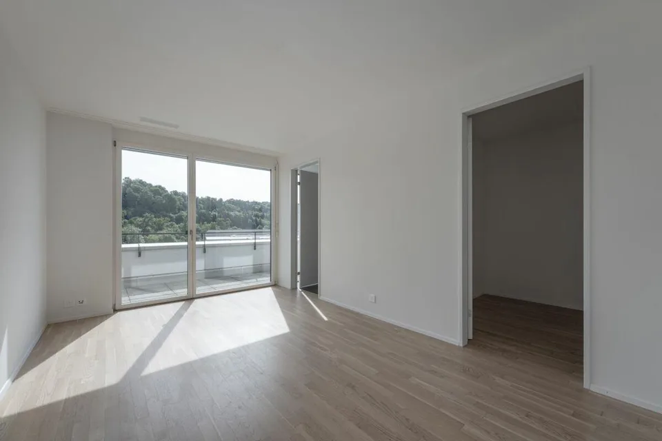 Appartement penthouse avec terrasse de 120 m² et vue dégagée sur la forêt et la campagne