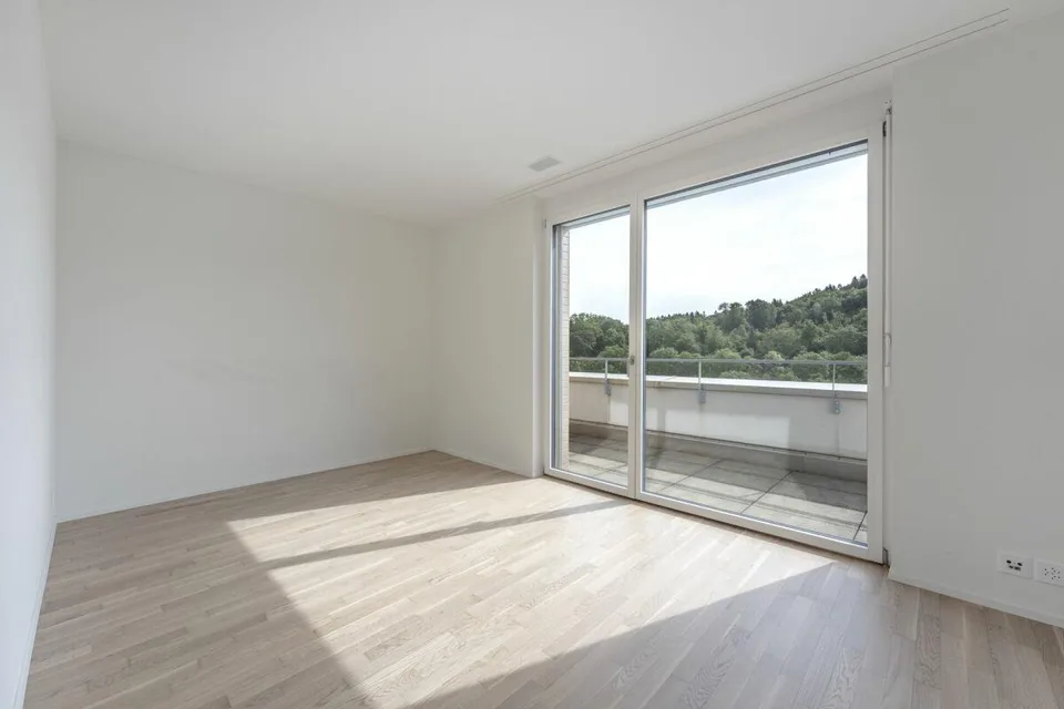 Appartement penthouse avec terrasse de 120 m² et vue dégagée sur la forêt et la campagne