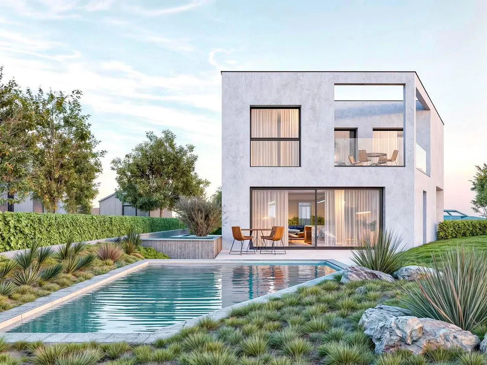 Villa con piscina in costruzione nel Mendrisiotto