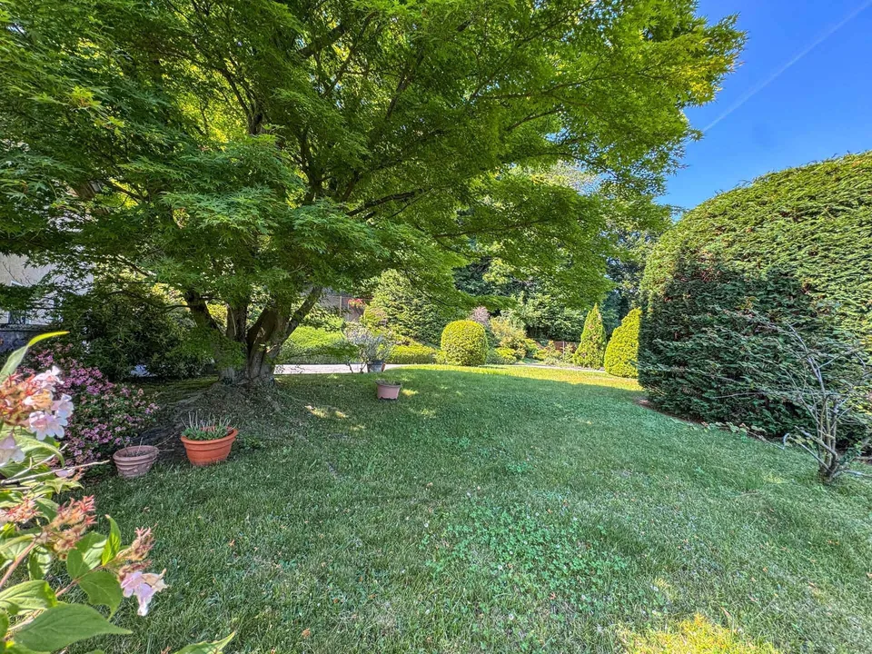 Villa con giardino e vista aperta sul golfo di Lugano a Carona