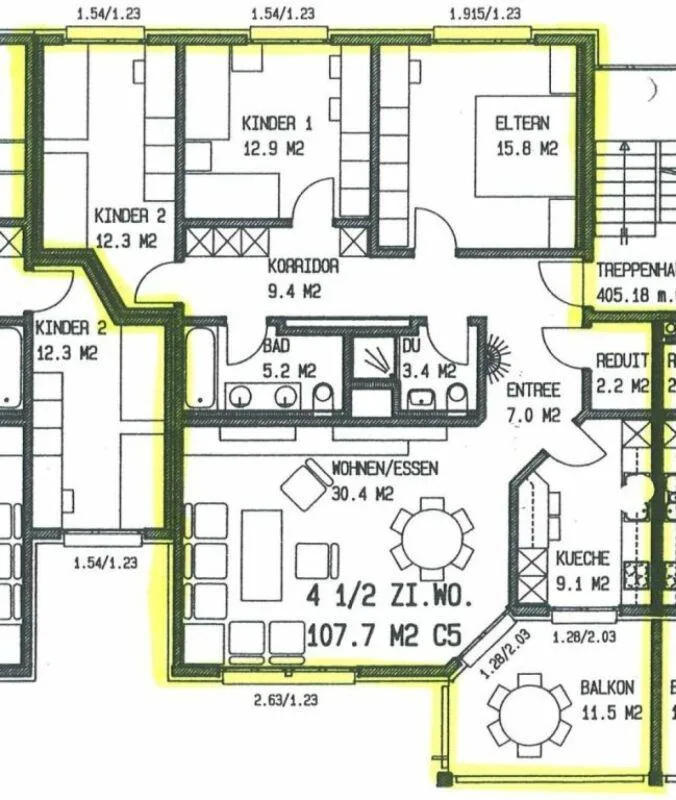 Sitzplatz-Wohnung in Seenähe