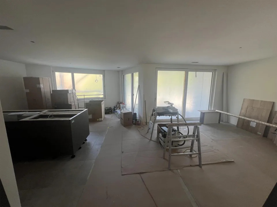 Zentrale Wohnung mit Blick in die Alpen