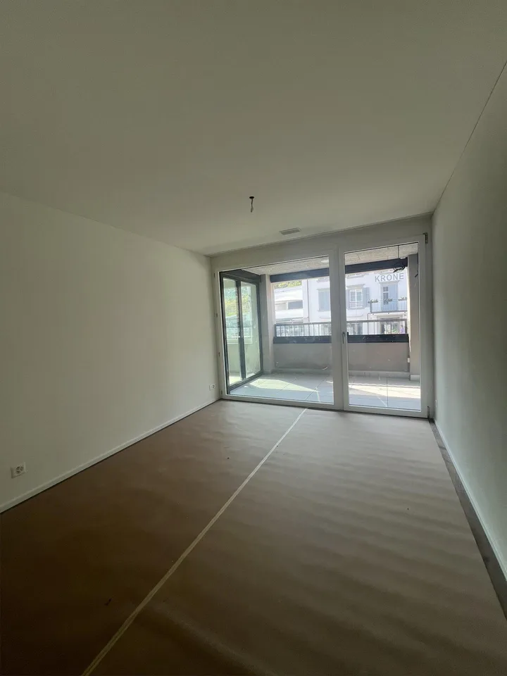 Zentrale Wohnung mit Blick in die Alpen