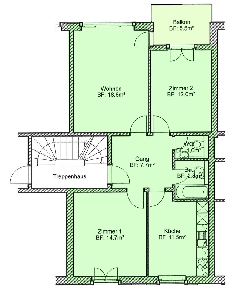 Helle 3-Zimmerwohnung mit Balkon in ruhigem Quartier in Allschwil