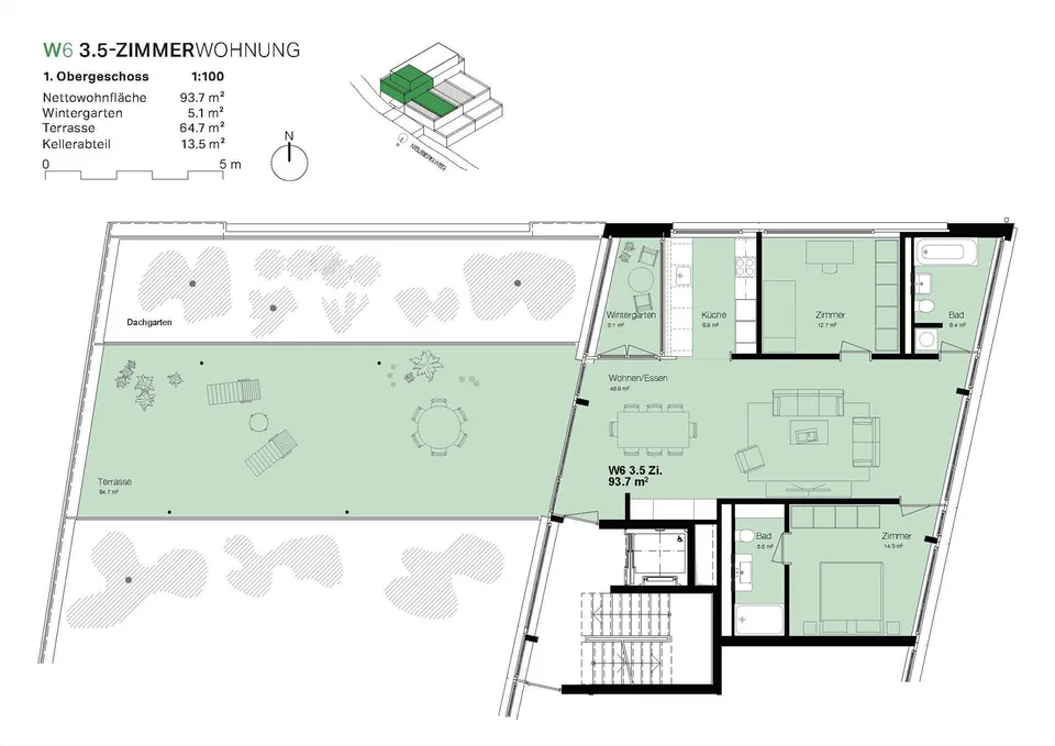 Appartement 3,5 pièces à Therwil – photo 9 sur 9