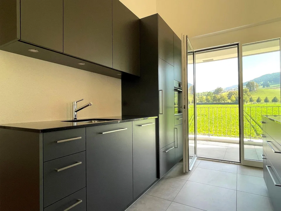 Moderne Dachwohnung mit Blick ins Grüne