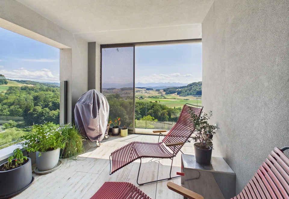 Penthouse-Wohnung mit eindrucksvoller Alpenkulisse