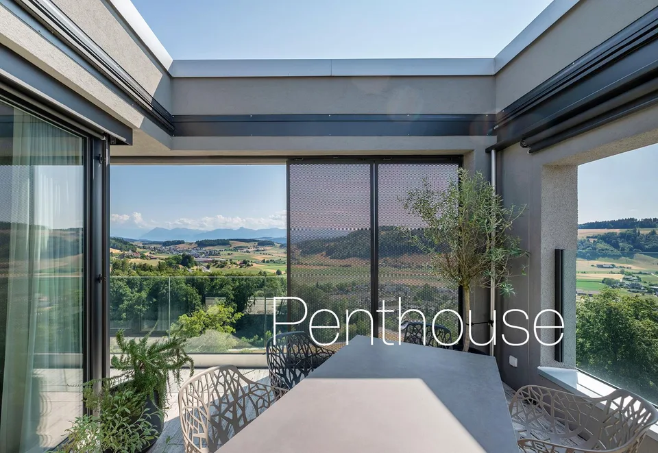 Penthouse-Wohnung mit eindrucksvoller Alpenkulisse
