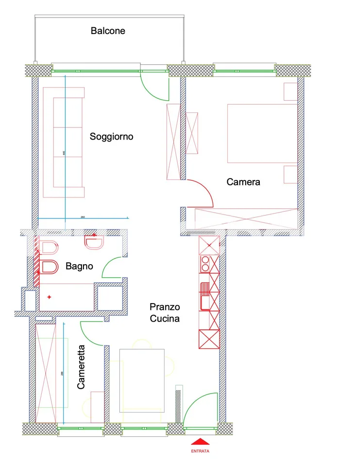 Lugano, sehr gut ausgestattete 3.5 Zimmer vollständig renoviert