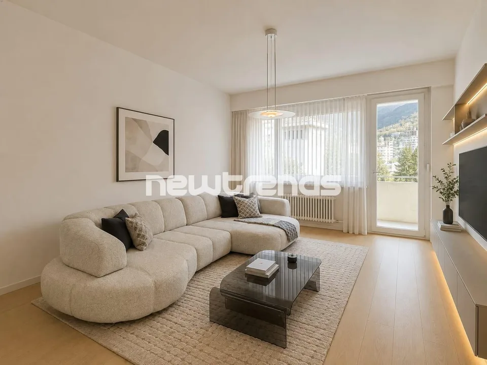 Lugano, servitissimo 3.5 locali completamente ristrutturato