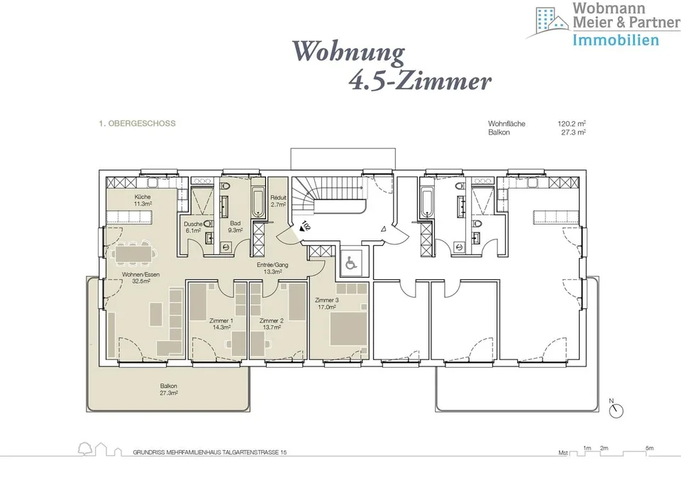 Moderne 4.5-Zimmer-Wohnung mit Eigentumsstandard an zentraler Lage