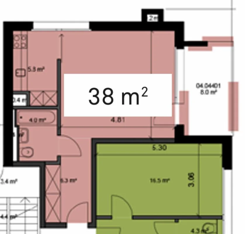 Gepflegte 1.5-Zimmer-Wohnung mit Balkon