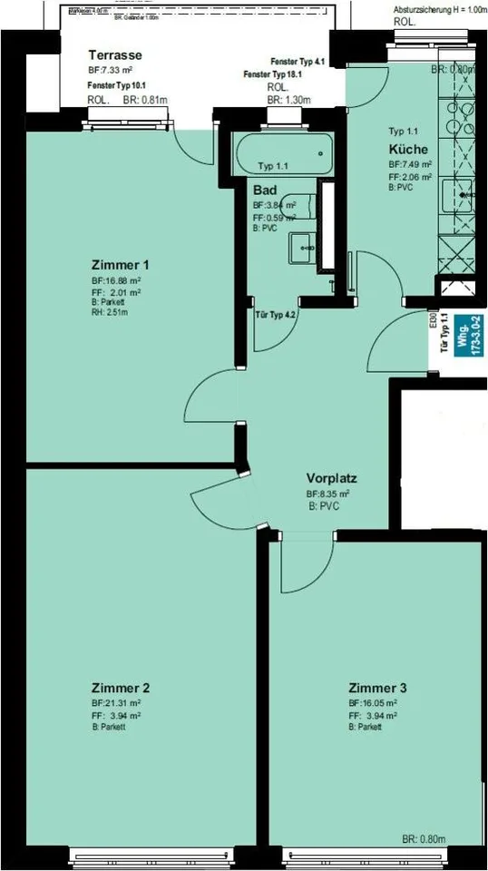 3.5-Zimmer-Wohnung Wohnung nähe Bahnhof SBB