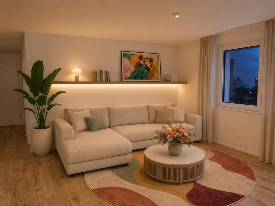 Central location and 17.8 m² covered terrace as an extended living room