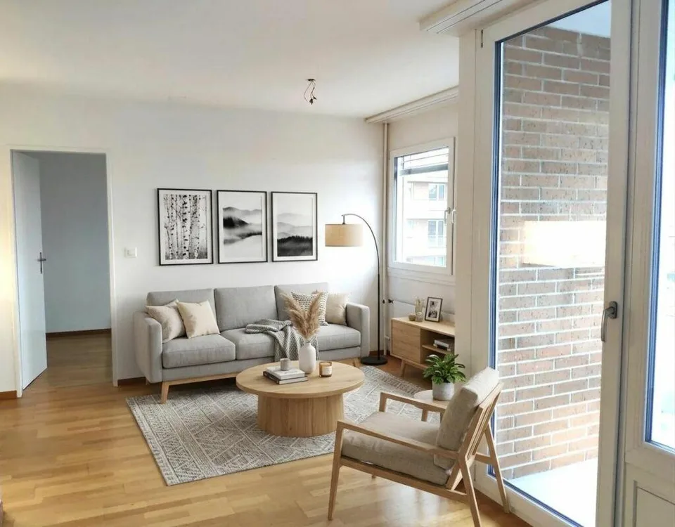 Appartement 4.5 pièces partiellement rénové au 6ème étage à Ittigen avec tour de lavage
