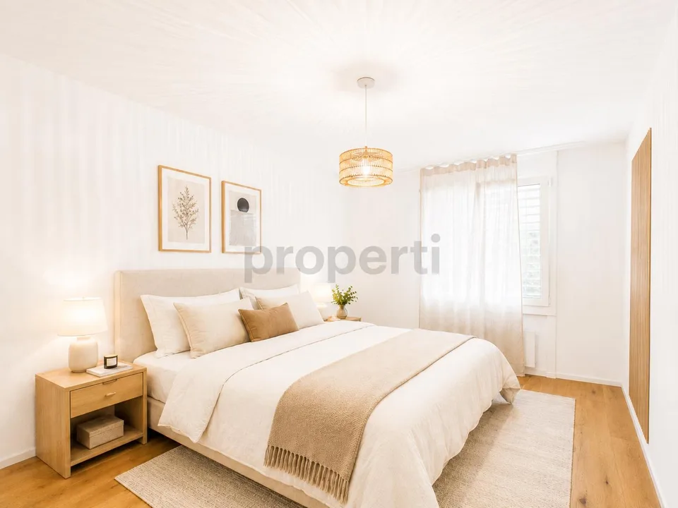 Renovierte 3.5-Zimmer-Wohnung mit privatem Gartensitzplatz und mode...