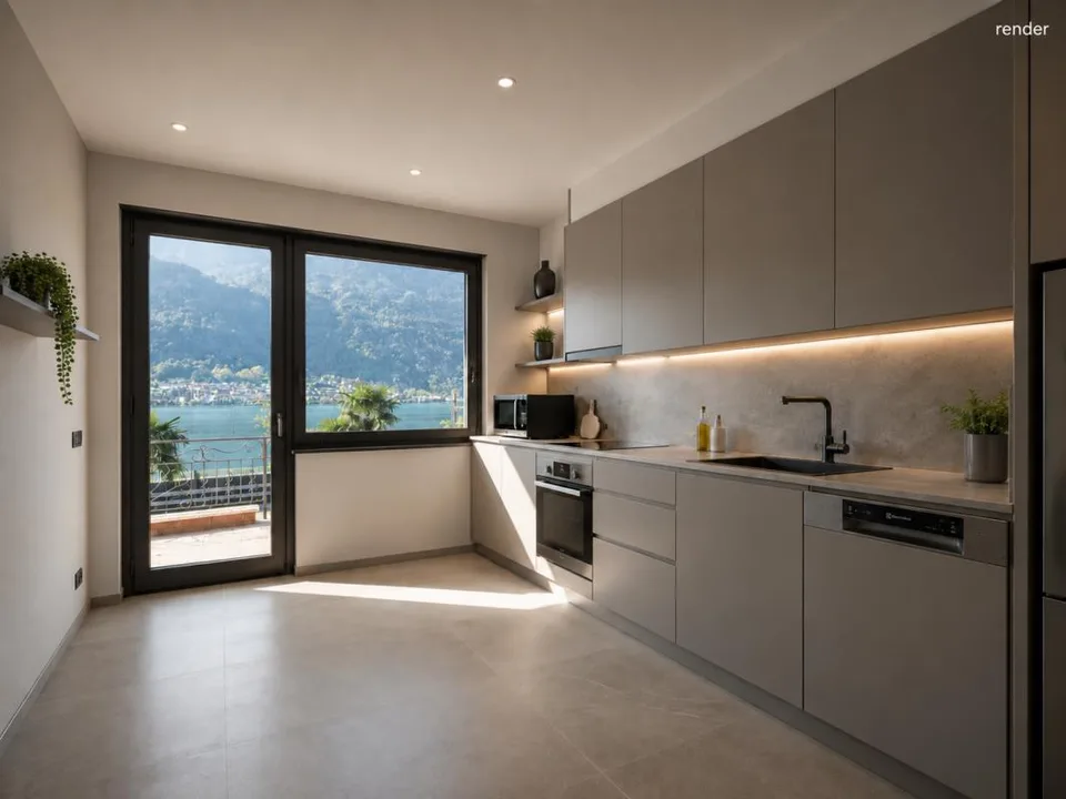 Grande casa sul lago