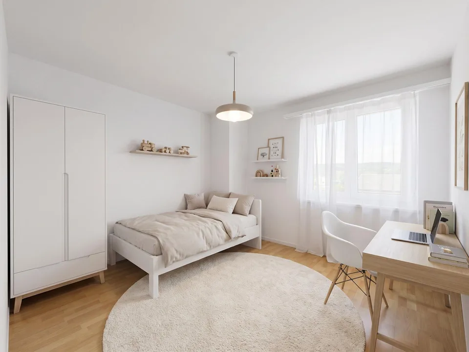 Moderne und lichtdurchflutete Wohnung mit Balkon in Schwaderloch