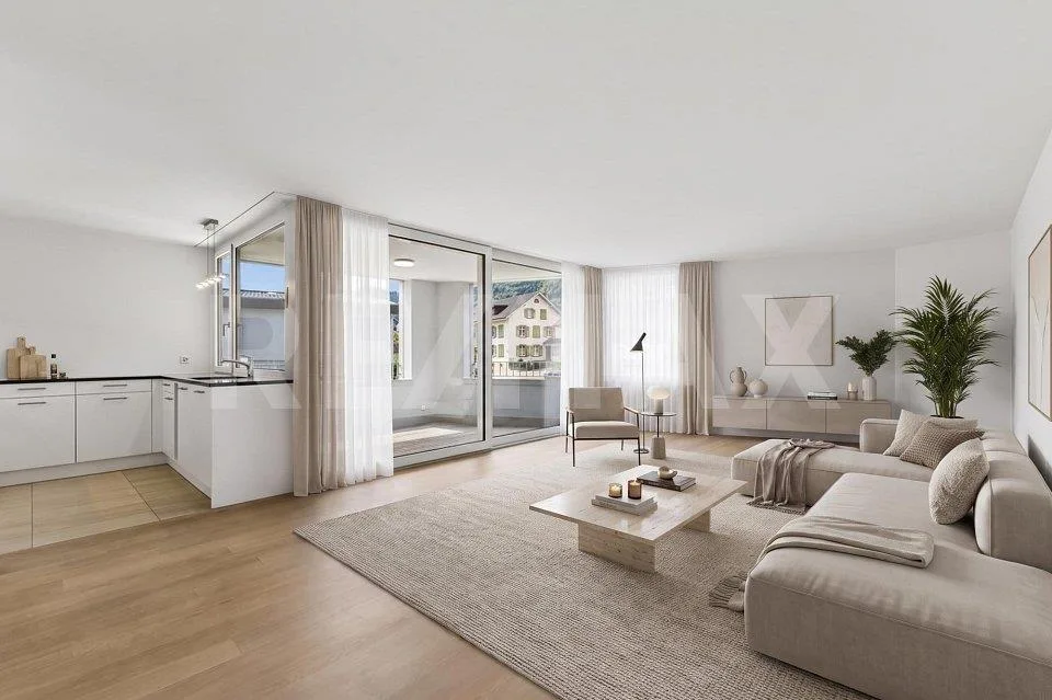 Modernes Wohnen am Eibach mit sonniger Loggia
