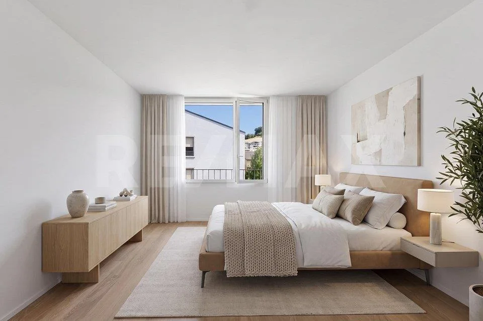 Modernes Wohnen am Eibach mit sonniger Loggia