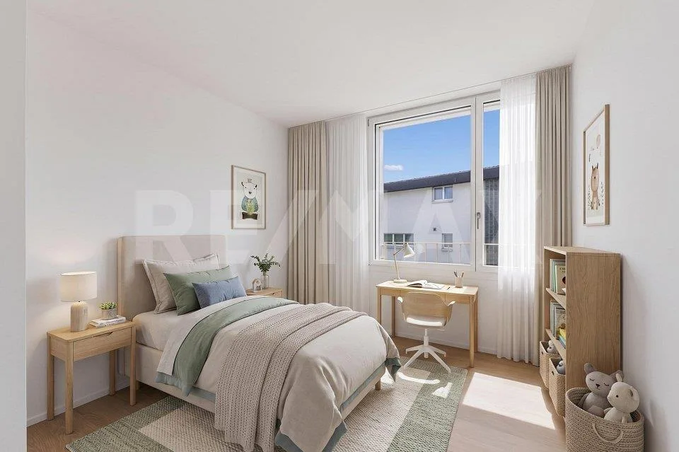Modernes Wohnen am Eibach mit sonniger Loggia
