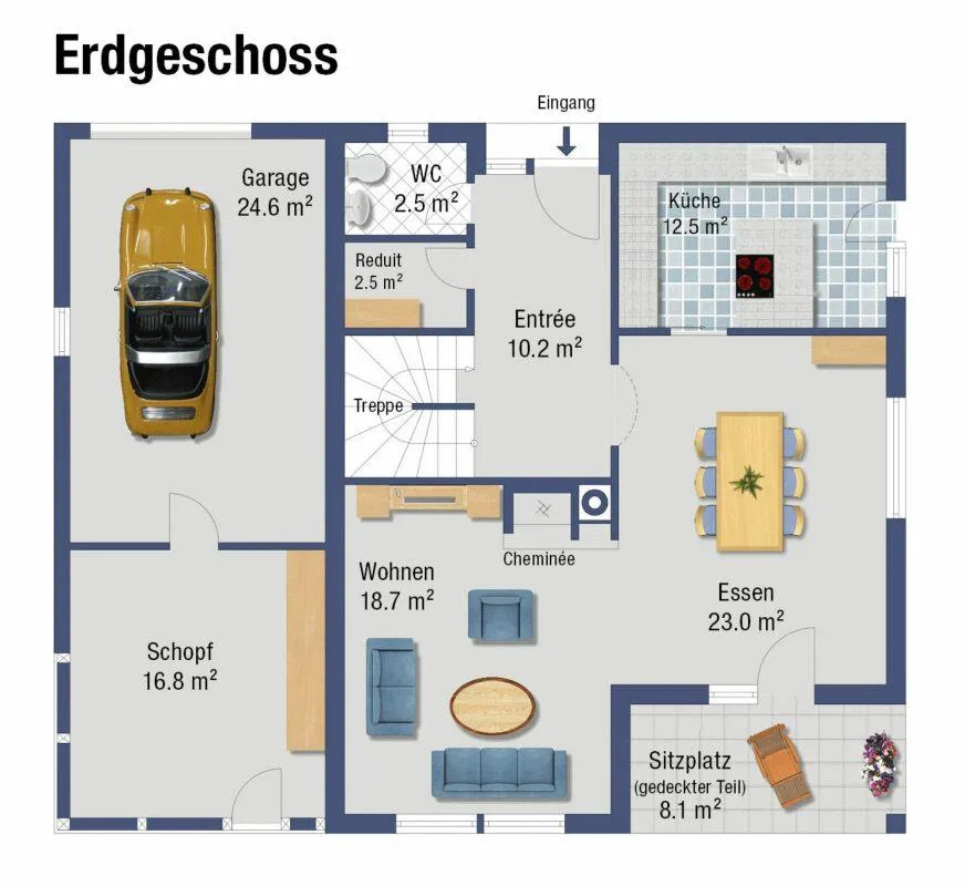 Gepflegtes 5.5-Zimmer EFH mit Gartenparadies