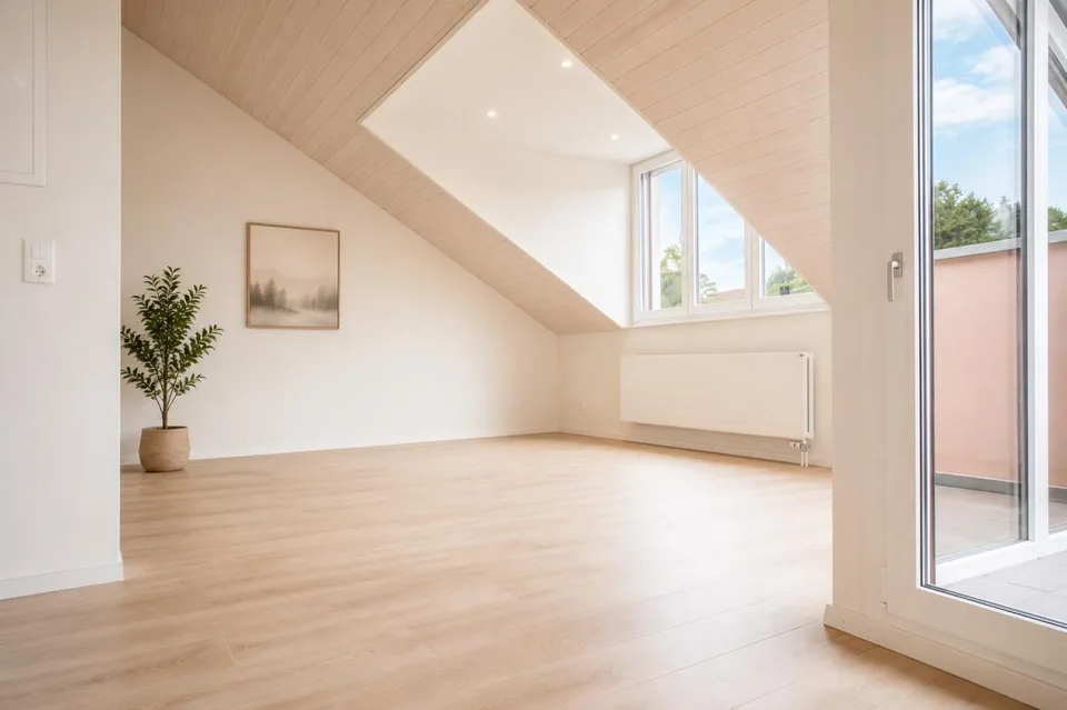 Exklusive Dachwohnung mit Balkon im Grünen!