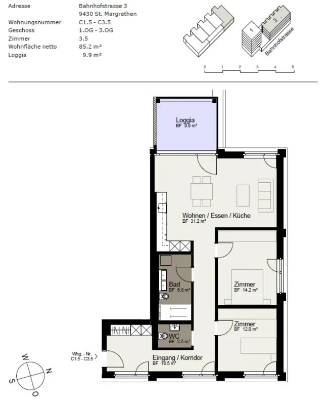 Traumwohnung in St. Margrethen