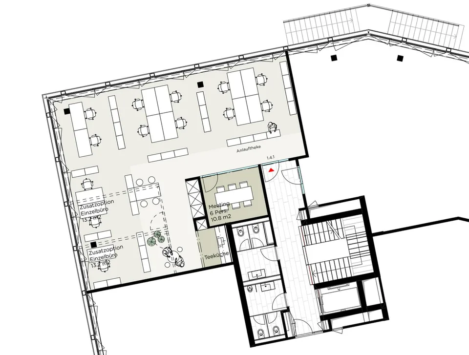 Erstklassige Büroflächen mit fertigem Innenausbau - Jetzt mieten un...