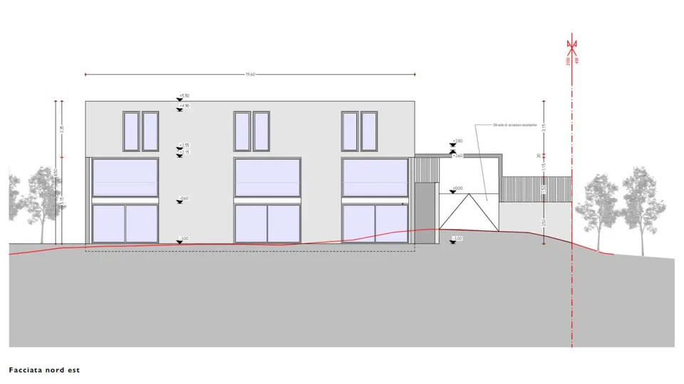 Terreno edificabile con progetto per tre unità abitative