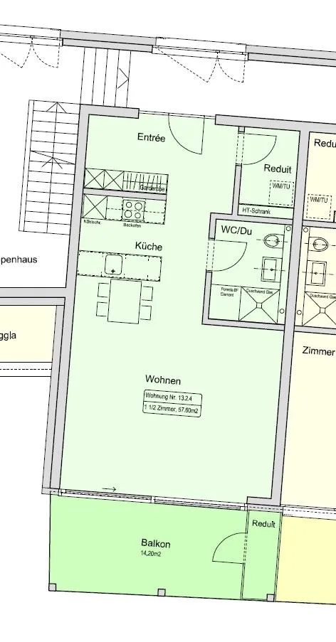 Wunderschöne und moderne 1.5-Zimmerwohnung im 1.OG