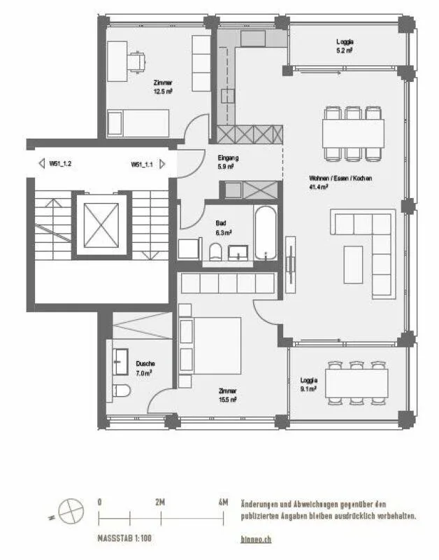 Charming 3.5 Room Apartment on the 1st Floor with 2 Bathrooms Located in Binningen
