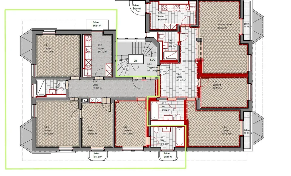 Totalsanierte 3.5-Zi-Altbauwohnung, Nähe Löwendenkmal, Erstvermietung