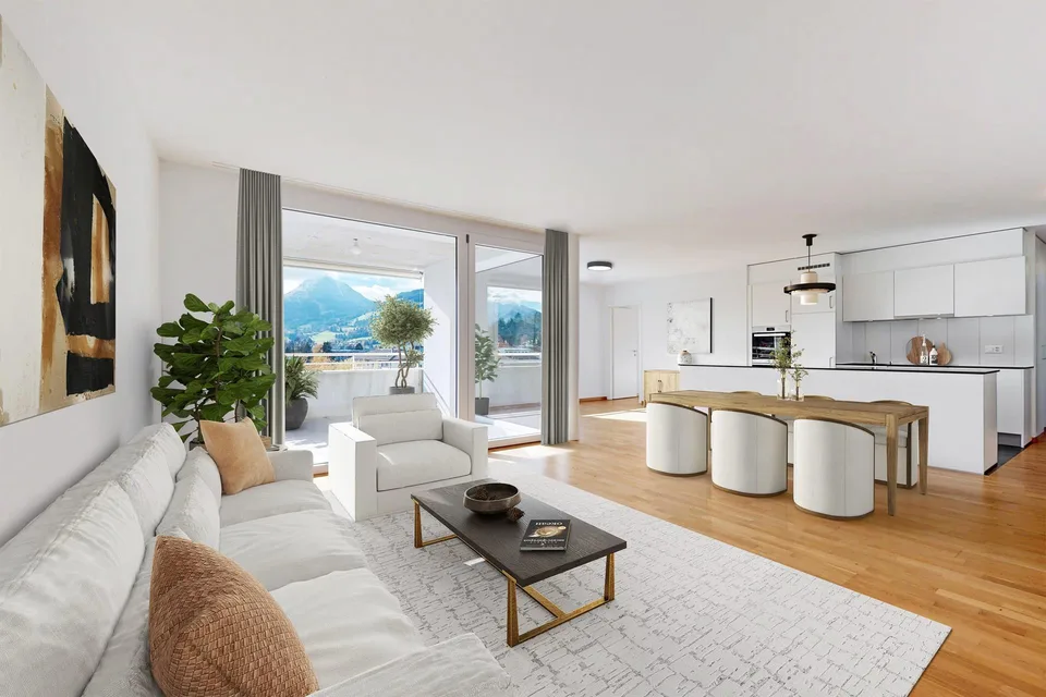 Magnifique appartement 2.5 pièces avec vue sur les montagnes à Bulle