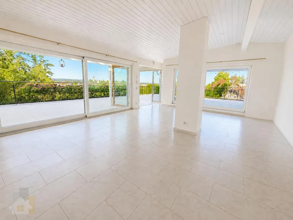 Attikawohnung mit 230 m2 Terrasse, Privatlift und Seesicht