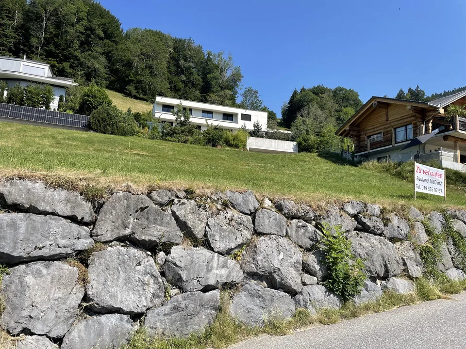 Bauland an ruhiger Lage mit freier Sicht in die Natur, auf den Speer.