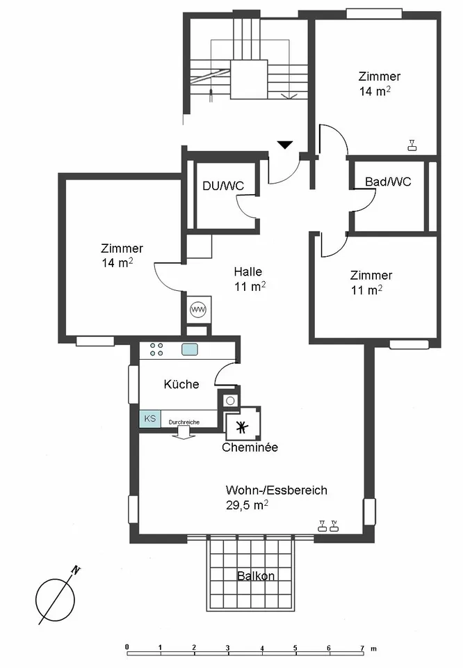 4.5 Zi. Wohnung mit eigener Waschküche und 2 Garagenplätzen