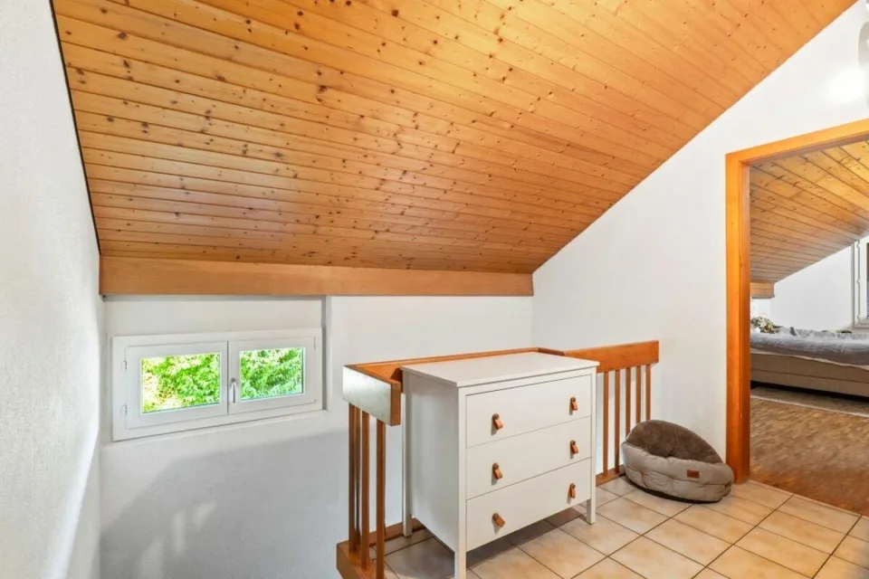 Doppeleinfamilienhaus mit grosser Rasenfläche