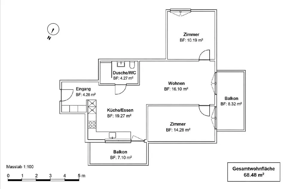Attraktive 3½-Zimmer-Wohnung mit zwei Balkonen am Fusse des Pilatus