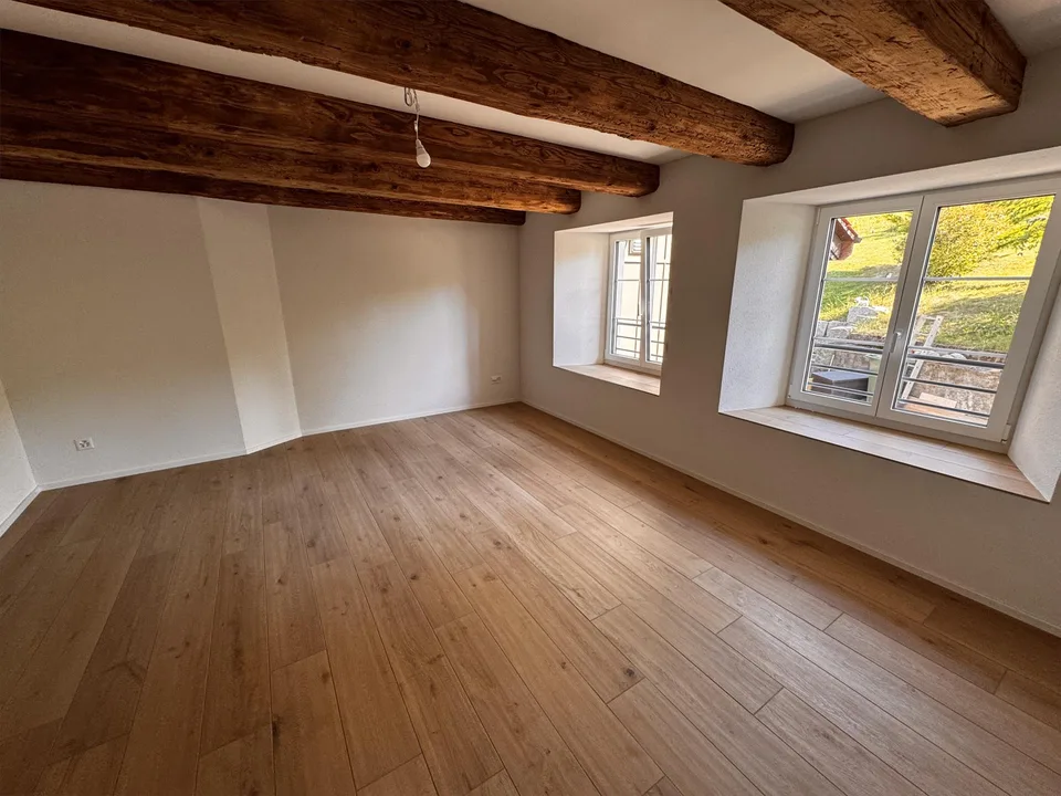 Erstvermietung: 3.5 Zimmer Wohnung in umgebautem Bauernhaus