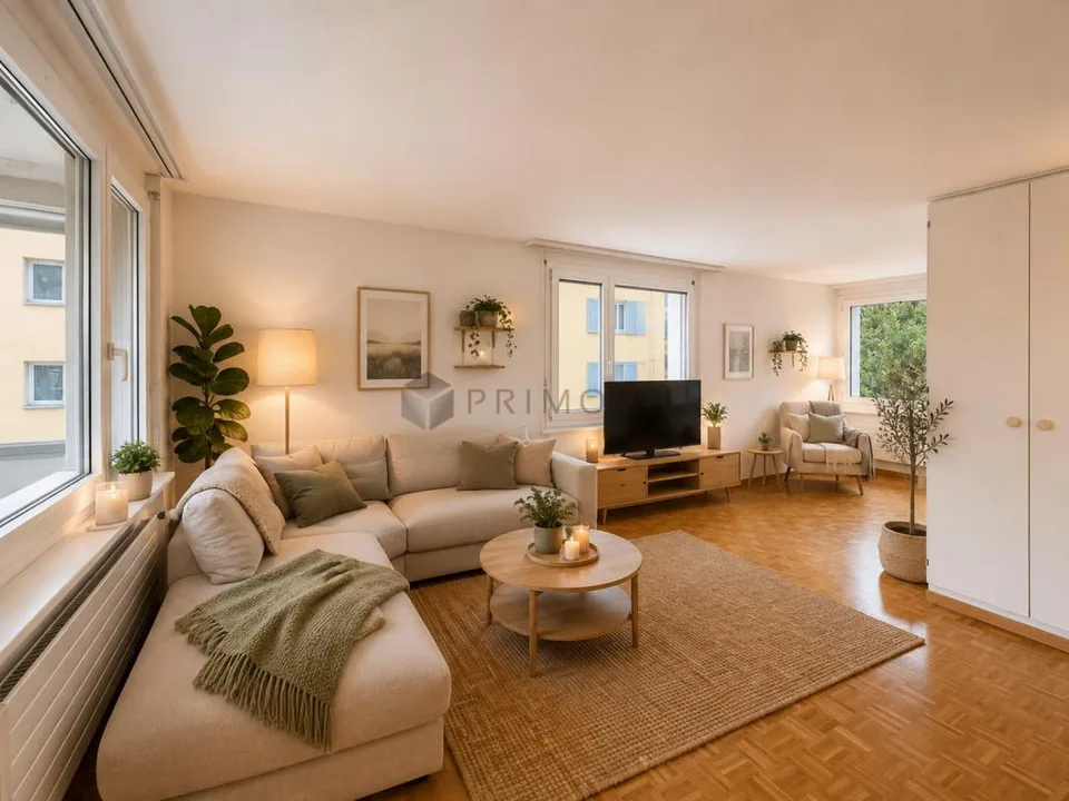 Lichtdurchflutete Wohnung mit Weitsicht an beliebter Lage in Horw z...