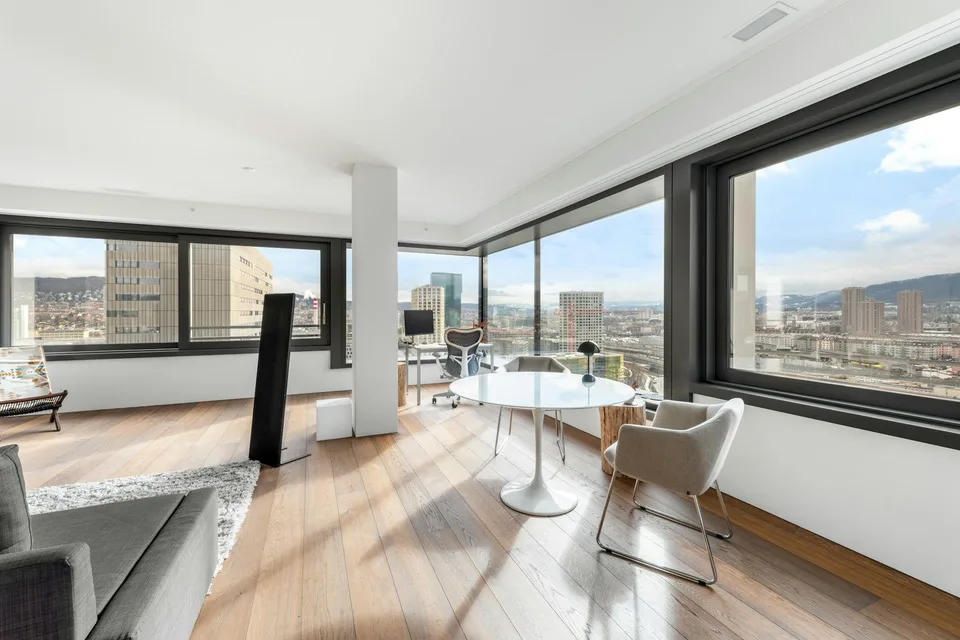 Skyline Living über Zürich - Wohnen im 18. Obergeschoss
