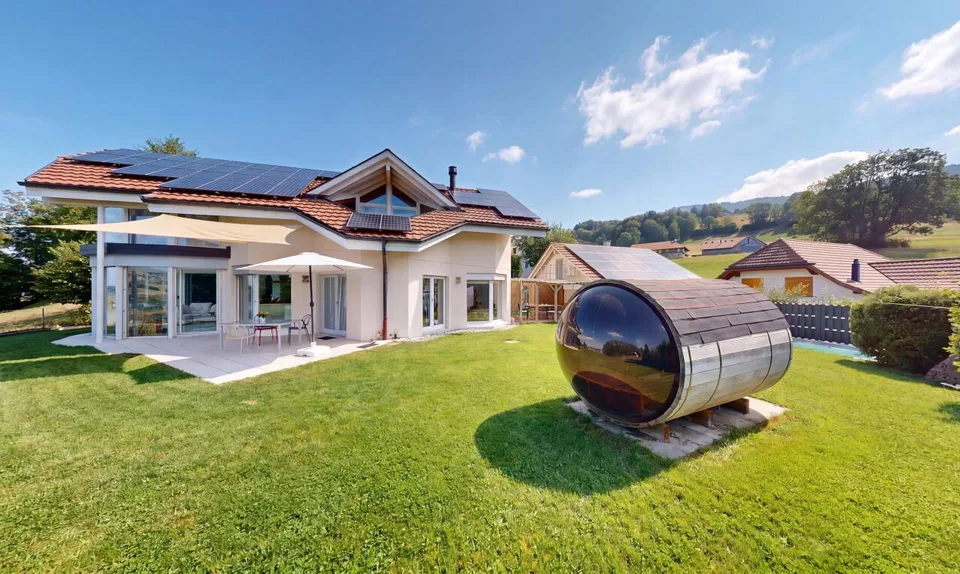 Villa d'exception avec une vue imprenable sur le lac de la Gruyère