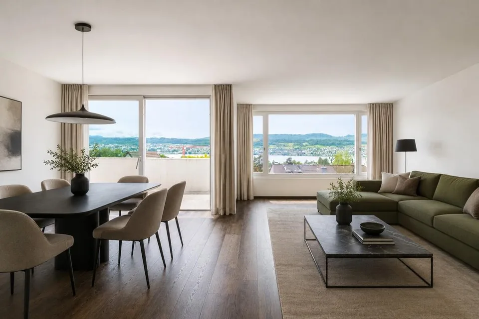 Herrliberg: exklusives Einfamilienhaus mit Seesicht, Garten und Pool