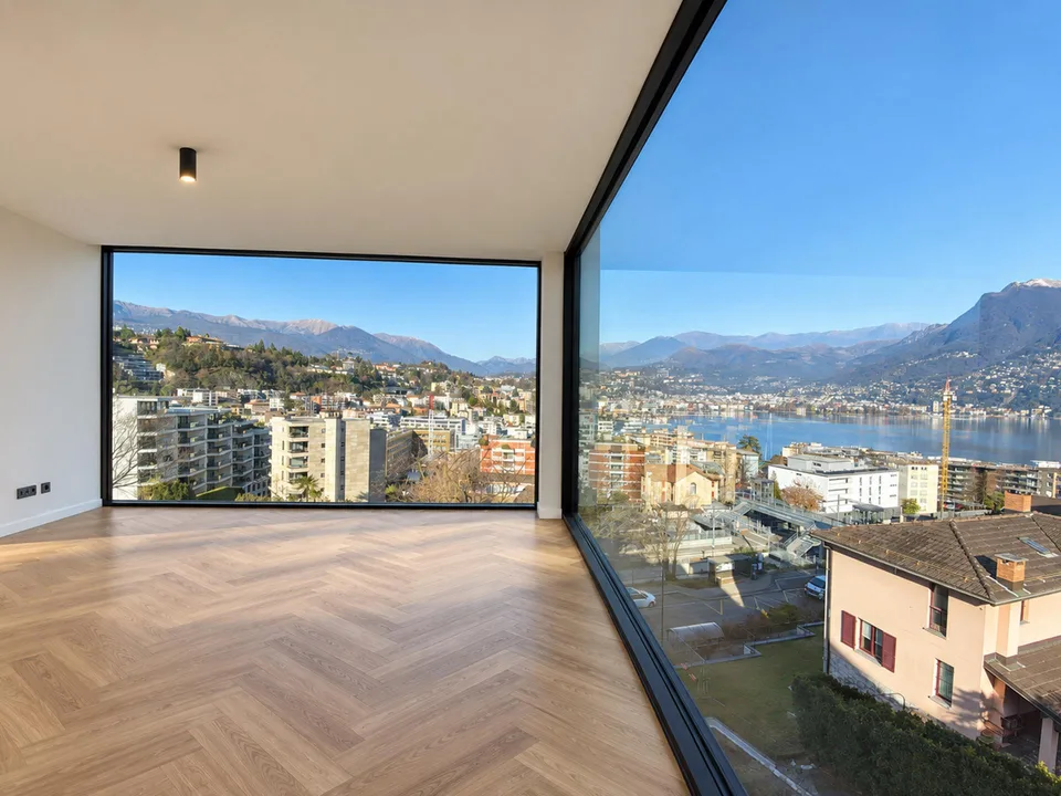 Esclusivo attico con splendida vista lago a Paradiso – foto 3 di 17