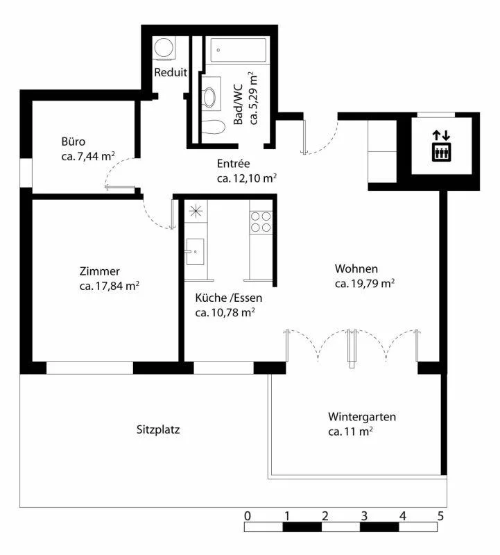 2.5-Zimmer Gartenwohnung an ruhiger Lage