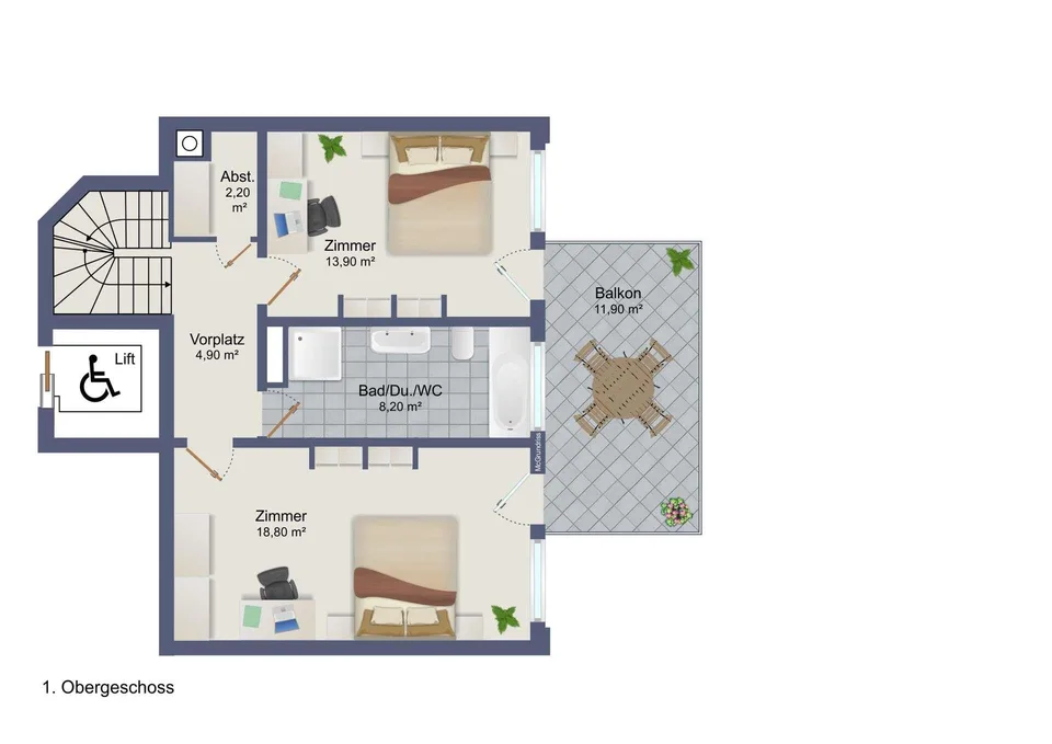 3.5 Zimmer-Garten-Maisonettewohnung in Grafstal, Wohnen wie im Einf...